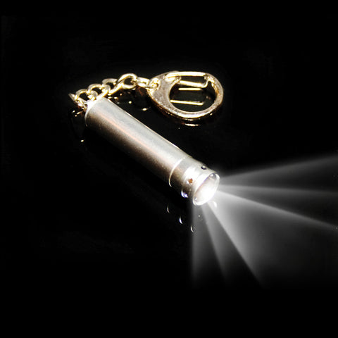 LED Silver Keychain Torch (Round)